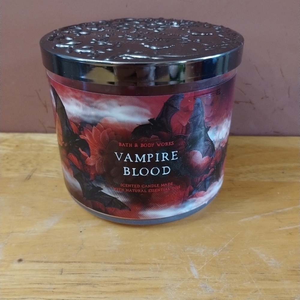 New bath and body works vampire blood candle